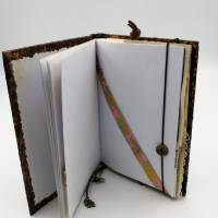 Notizbuch im Scrapbook-Style Hardcover Sammelbuch Album A6 (15x10,5x2cm) handgemacht Bild 5