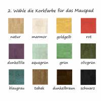Unterlage für Schreibtisch mit Mauspad Tischauflage Handmade Merino Wollfilz Filz Kork Farb- und Größenauswahl Bild 3