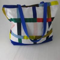 Stofftasche aus Baumwolle mit vier Henkeln für Einkauf und Freizeit Bild 1