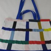 Stofftasche aus Baumwolle mit vier Henkeln für Einkauf und Freizeit Bild 4