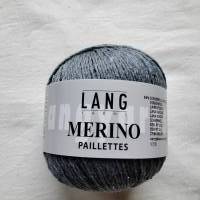 25g Lang Yarns Merino Paillettes, Fb. 23/grau oder Fb. 35/marine, Lacegarn Bild 1