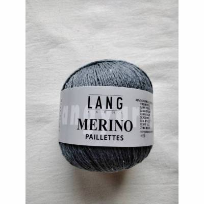 25g Lang Yarns Merino Paillettes, Fb. 23/grau oder Fb. 35/marine, Lacegarn