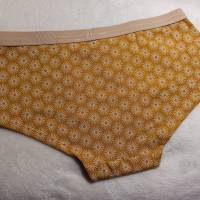 MoodySous Damen-Hipster Unterhose "Umbrella senf" Blümchen Blumen aus Jersey Größen 34-44 Bild 2