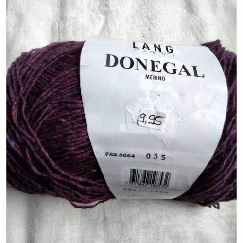 50g Lang Yarns Donegal, Fb. 64, dunkellila, Tweed