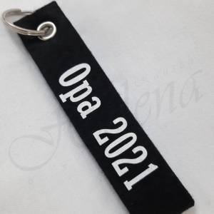 Personalisierter Schlüsselanhänger aus Filz in schwarz mit z. B.  "Opa 2021", "bester Papa" weiß, Wunsch Bild 2