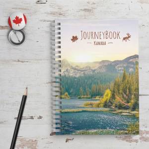 Kanada Reisetagebuch zum selberschreiben / als Abschiedsgeschenk - DIN A5 mit interaktiven Aufgaben & Reise-Zitaten Bild 1