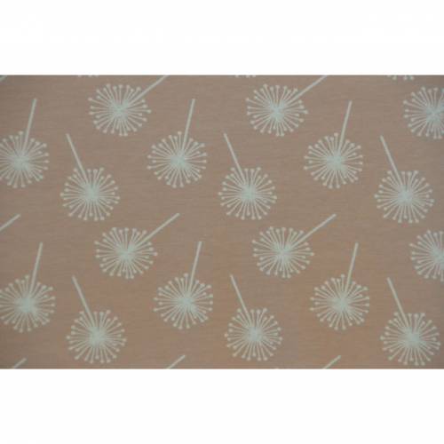 Jersey lachs mit Pusteblumen Löwenzahn Stenzo 50 x 150 cm Nähen Stoff