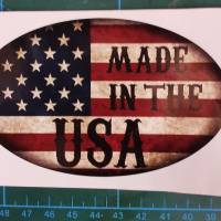 Aufkleber, Made in the USA; runde Form Bild 1
