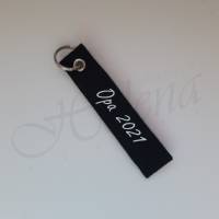 Personalisierter Schlüsselanhänger aus Filz mit Wunschtext, einseitig Bild 1