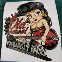 Rockabilly Girl,  Vintage-Sticker Bild 2
