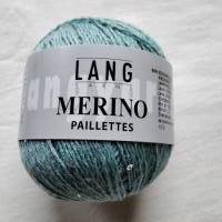 25g Lang Yarns Merino Paillettes, Fb. 72, mint, Lacegarn Bild 1