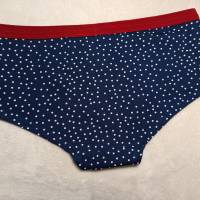 MoodySous Bio-Damen-Hipster Unterhose basic "Dotties dunkelblau" Punkte Pünktchen aus Biojersey Größen 34-44 Bild 2