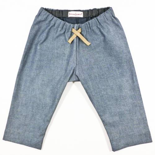 Blaue Babyhose, 74/80, Baumwolle, Upcycling, Unikat