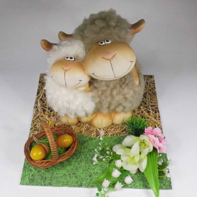 Fröhliche Ostergrüße - Tischdeko oder Geldgeschenk zu Ostern Schafe , Schäfer - Ostereier