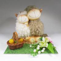 Fröhliche Ostergrüße - Tischdeko oder Geldgeschenk zu Ostern Schafe , Schäfer - Ostereier Bild 3
