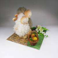 Fröhliche Ostergrüße - Tischdeko oder Geldgeschenk zu Ostern Schafe , Schäfer - Ostereier Bild 4