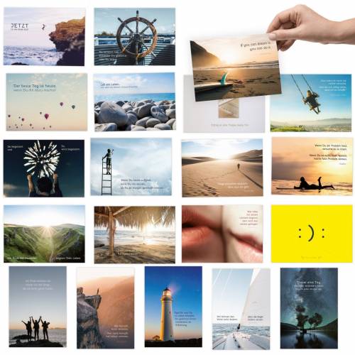 20 Postkarten zum Thema: MOTIVATION - DIN A6