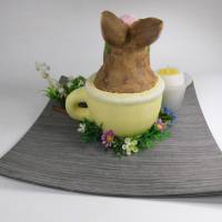 Ostereier - Ostern Tischdeko Deko Hase in der Tasse - Deko für das Osterfrühstück mit Eikerze Bild 6