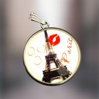 Set Edelstahl Motiv Eiffelturm Paris (Ohrstecker+Kette mit Anhänger) Bild 1
