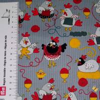 19,00 EUR/m Meterware Timeless Treasures strickende Hühner US-Designerstoff für Kissen Decken Taschen Strickbeutel Bild 2
