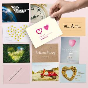 52 Postkarten als Hochzeitsgeschenk / -Spiel Bild 1