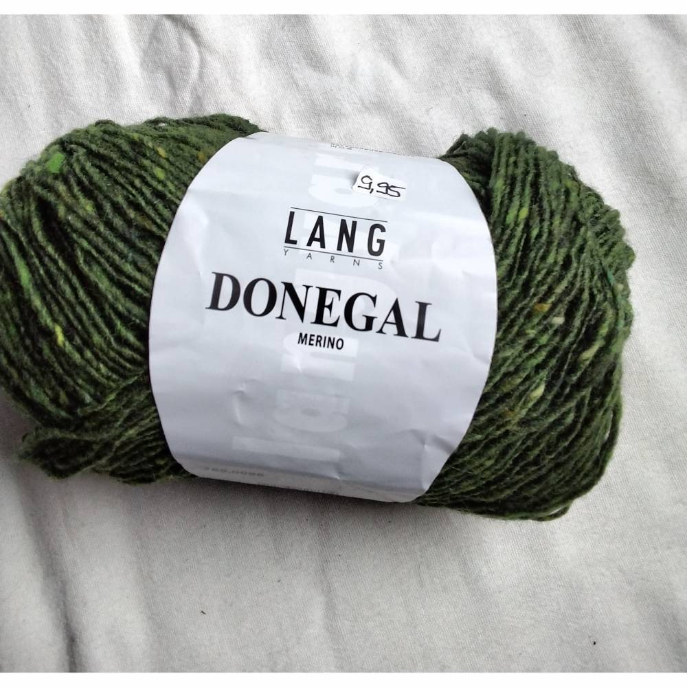 50g Lang Yarns Donegal, Fb. 98, dunkelgrün, Tweed Bild 1
