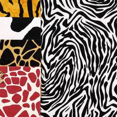 Naturpapier-Sortiment DIN A4 - 5 Blatt Tierfellmuster