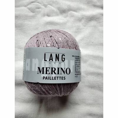 25g Lang Yarns Merino Paillettes, Fb. 09/rosa oder Fb. 48/altrosa Lacegarn