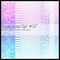 Digipapier Set #37 (pink, lila, türkis) abstrakte und geometrische Formen zum ausdrucken, plotten, scrappen, basteln und Bild 1