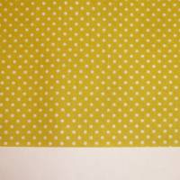 8,60 EUR/m Baumwolle - Punkte weiß auf gelb / Senfgelb / Senf / New mustard, 2mm Bild 1