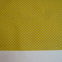 8,60 EUR/m Baumwolle - Punkte weiß auf gelb / Senfgelb / Senf / New mustard, 2mm Bild 3