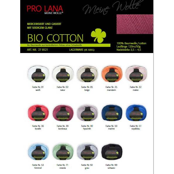 Pro Lana  (Meine Wolle) Bio Cotton mercerisiert, gasiert mit seidigem Glanz Bild 1