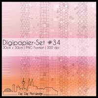 Digipapier Set #34 (altrosa, pink, orange) zum ausdrucken, plotten, scrappen, basteln und mehr Bild 1