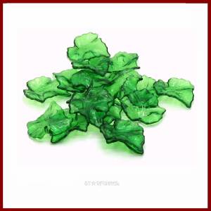 20 Anhänger Charms Ahorn- Blätter grün transparent  glänzend 24mm  Acryl Bild 2
