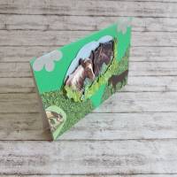 Grußkarte, Geburtstagskarte Pferde, Geldgeschenk Bild 3