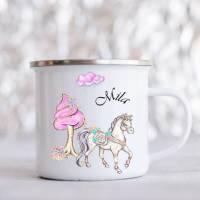 Personalisierte Tasse mit Namen Pferd Bild 1