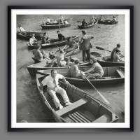 New York Central Park 1942 - Ruderboote KUNSTDRUCK, Poster, schwarz Weiß  Fotografie, Vintage Art,  Fineart Print, Kunst Bild 1