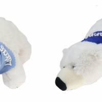 Kuscheltier Eisbär 20cm weiß mit Namen am Halstuch - Personalisierte Schmusetiere für Jungen und Mädchen Bild 1