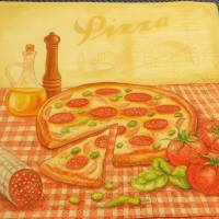 4 Servietten / Motivservietten  Pizza  / Essen / Speisen / Obst / Gemüse / Eis / Süsses E 18 Bild 1