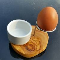 Eierbecher LA SPECIA Porzellanschale und Eierhalter Edelstahl Bild 2
