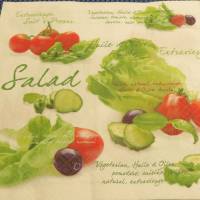 4 Servietten / Motivservietten Salat / Tomaten / Gurke /  Essen / Speisen / Obst / Gemüse / Eis / Süsses E 128 Bild 1