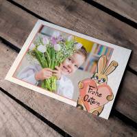 Osterkarte Hase mit Herz Printable DIY Bild 2