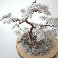 Bonsai Baum / Lebensbaum aus Aluminiumdraht in Braun und Silber/ Handgemachte Dekoration im Boho Look Bild 6