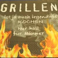 4 Servietten / Motivservietten / Grillen / Feuer /  Essen / Speisen / Obst / Gemüse / Eis / Süsses E 177 Bild 1