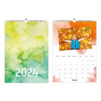 Fotokalender Bastelkalender Watercolor mit Feiertagen 2024 Bild 1