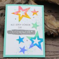 Glückwunschkarte zur Jugendweihe mit Sternen, Jugendweihe-Karte für Jungen oder Mädchen Bild 1
