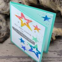Glückwunschkarte zur Jugendweihe mit Sternen, Jugendweihe-Karte für Jungen oder Mädchen Bild 5