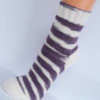Socken Wollsocken Damensocken handgestrickt Größe 38/39 Bild 6