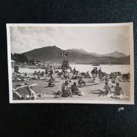 vintage, Postkarte, Ansichtskarte, Tegernsee, Strandbad, ca. 40/50er Jahre, Bild 1