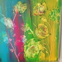 Acryl abstrakt Blumen, gerahmt Bild 6